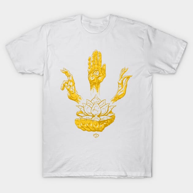 Blessing Hands - Saffron - T-Shirt by Woodrat